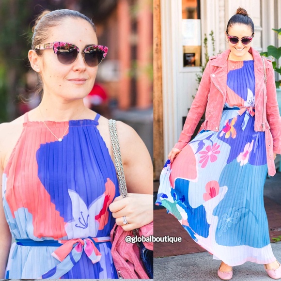 encanta abstract maxi dress